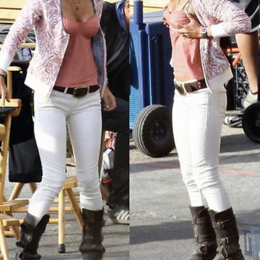 Blank NYC Gray Studded Skinny Jeans Megan Fox
